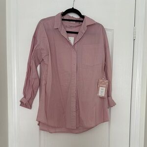 NWT UpWest Women's Pink Button Down Shirt